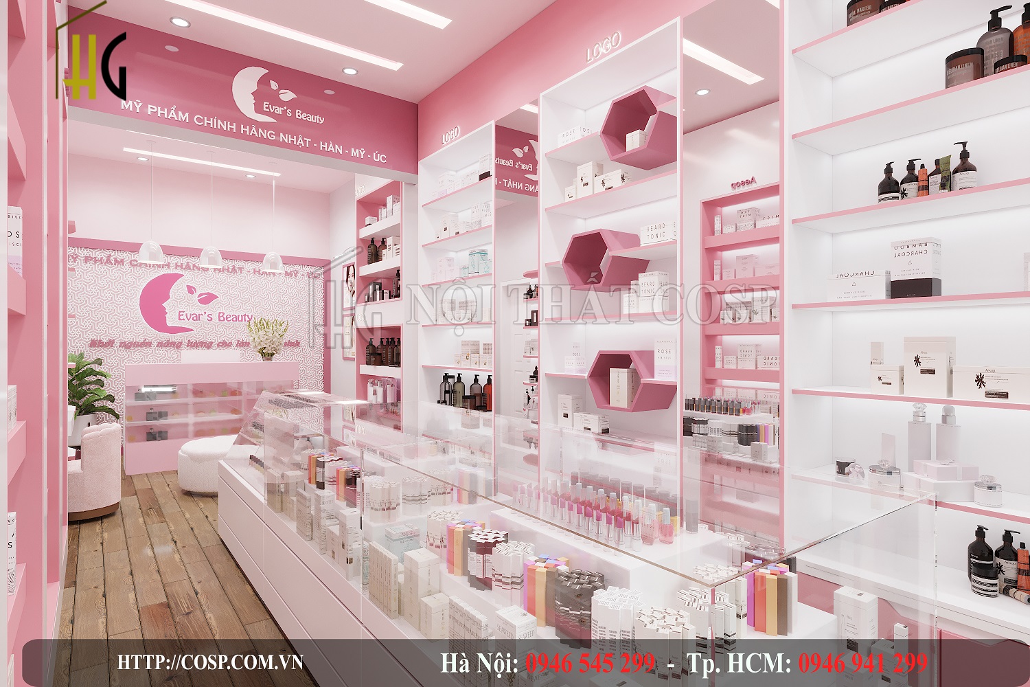 Thiết kế shop mỹ phẩm khiến nhiều người thương nhớ
