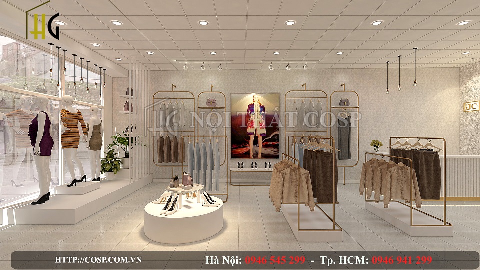 thiet ke shop quan ao nu phong cach minimalism 5