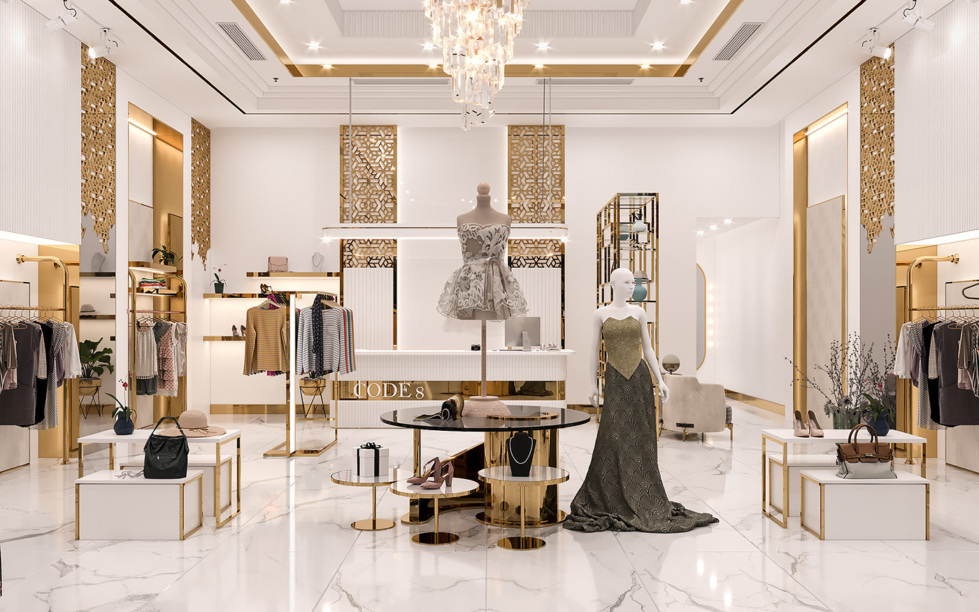 Phong cách thiết kế Luxury, sang trọng với nội thất ánh đồng