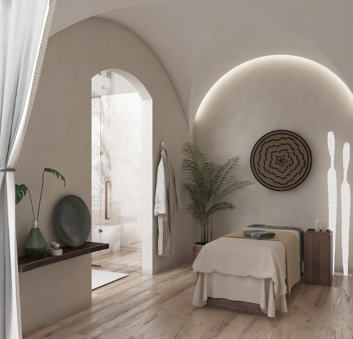 Không gian nội thất spa mini đơn giản tại nhà 