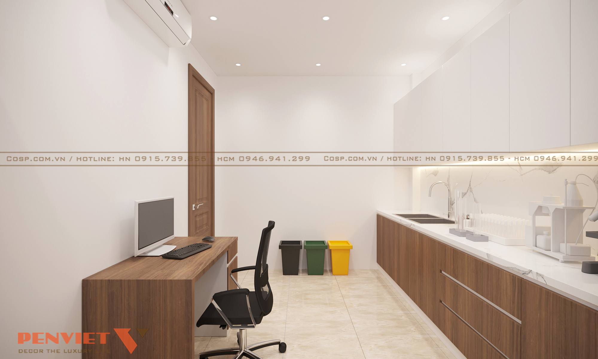 Phòng xét nghiệm đầy đủ máy móc hiện đại