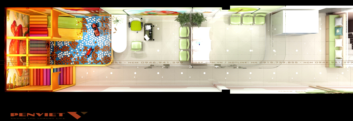 Không gian tầng 2 của trung tâm tiêm chủng Nga Cách