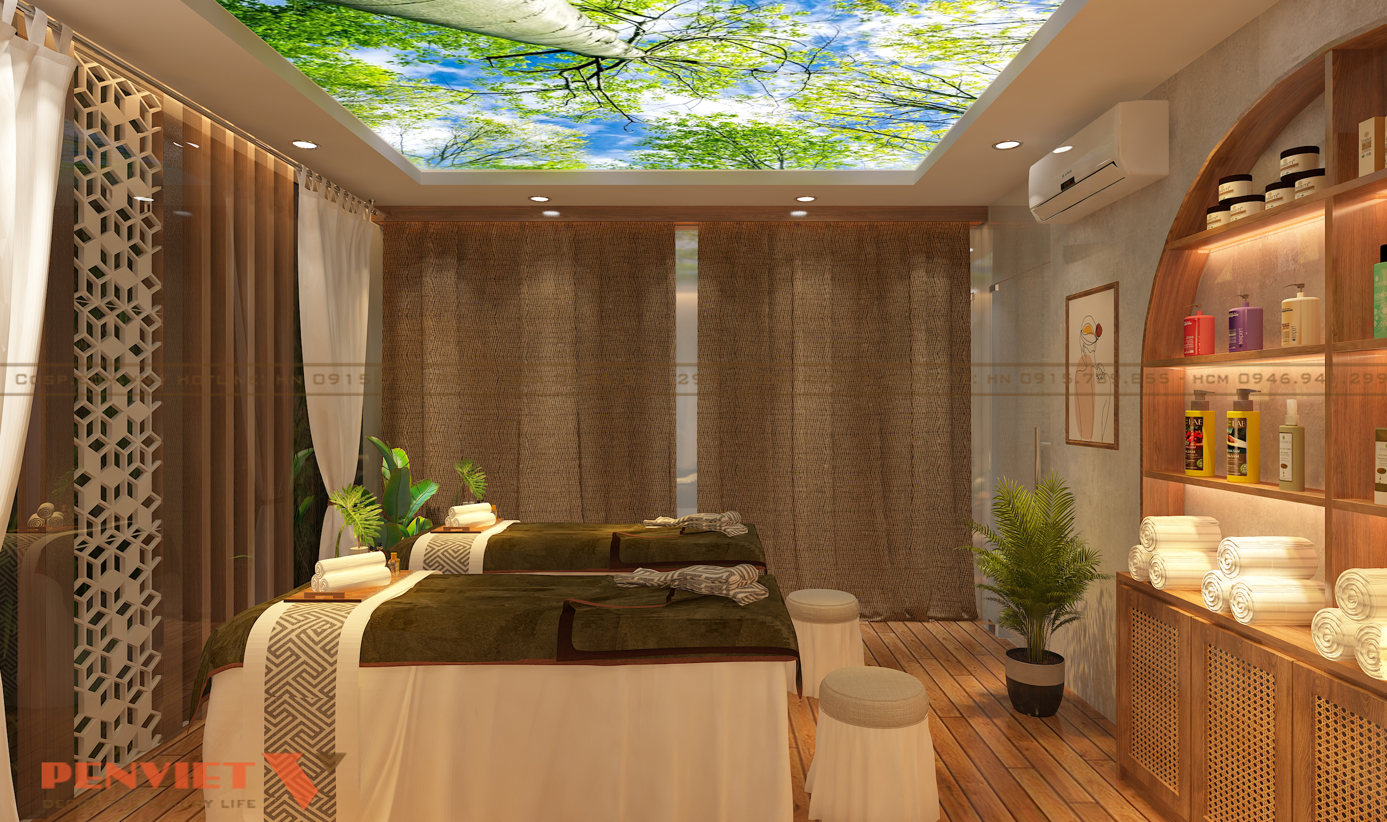 Không gian phòng spa có nhiều cách trang trí riêng biệt