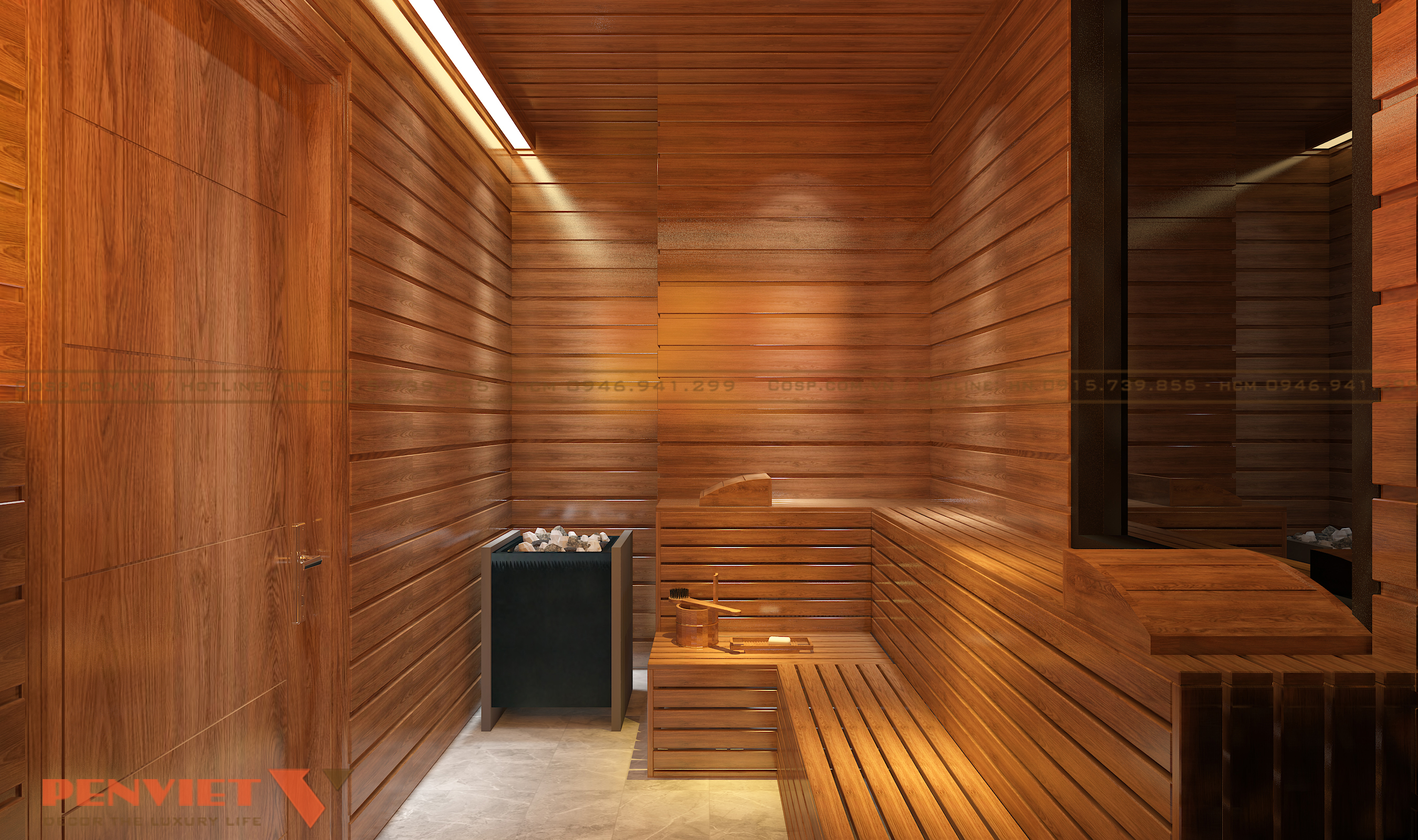 Khu vực phòng xông hơi của spa