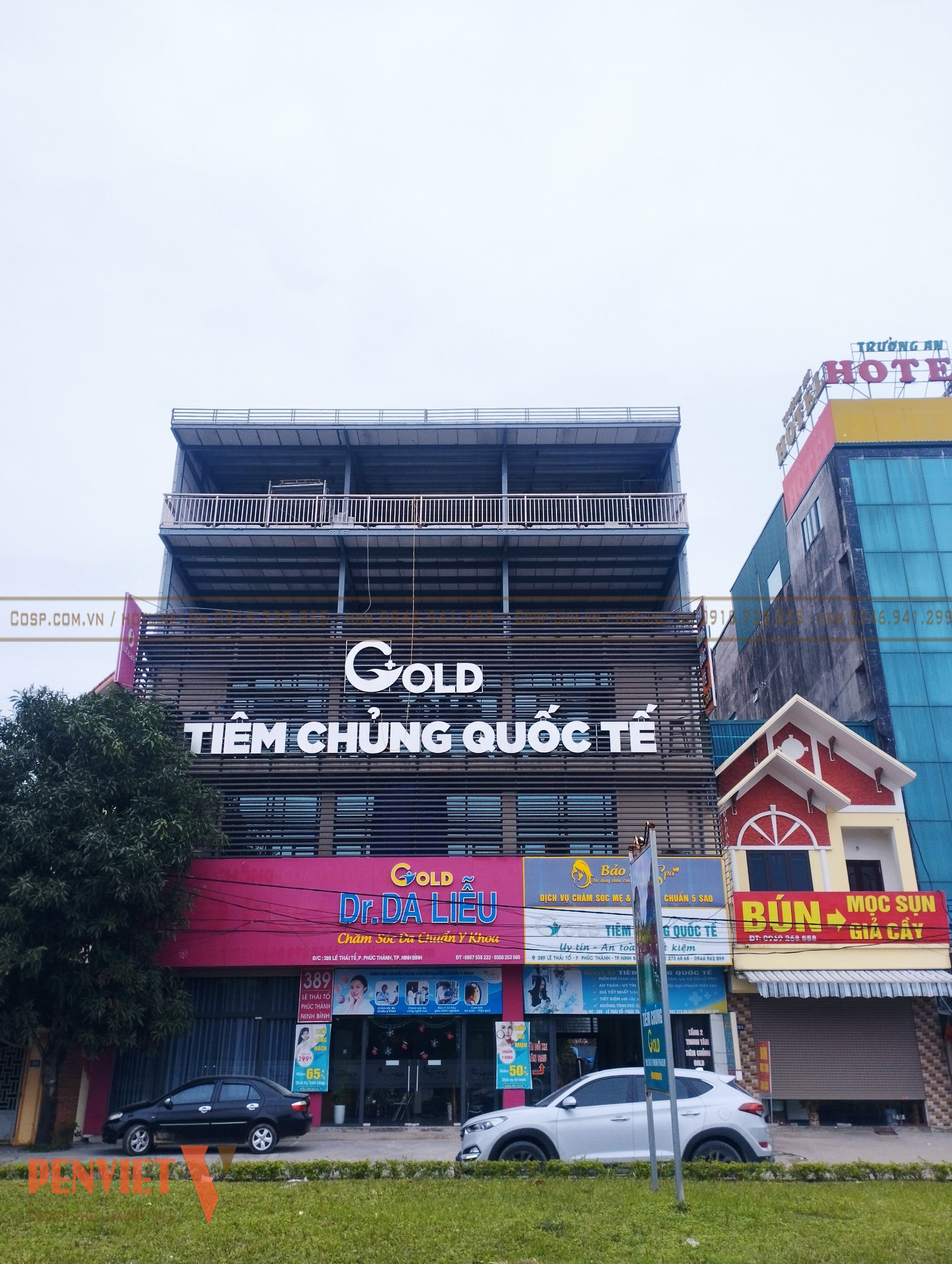 Tòa nhà Bảo Hà 5 tầng sau thi công phần thô