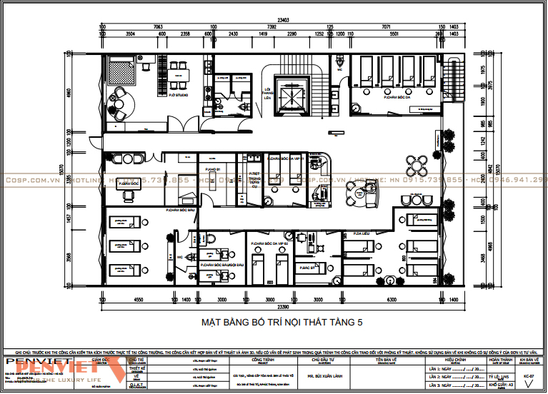 Mặt bằng công năng tầng 5