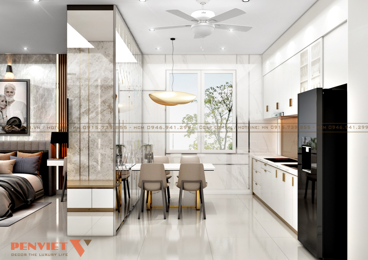 Trang trí phòng ở studio phong cách nội thất hiện đại