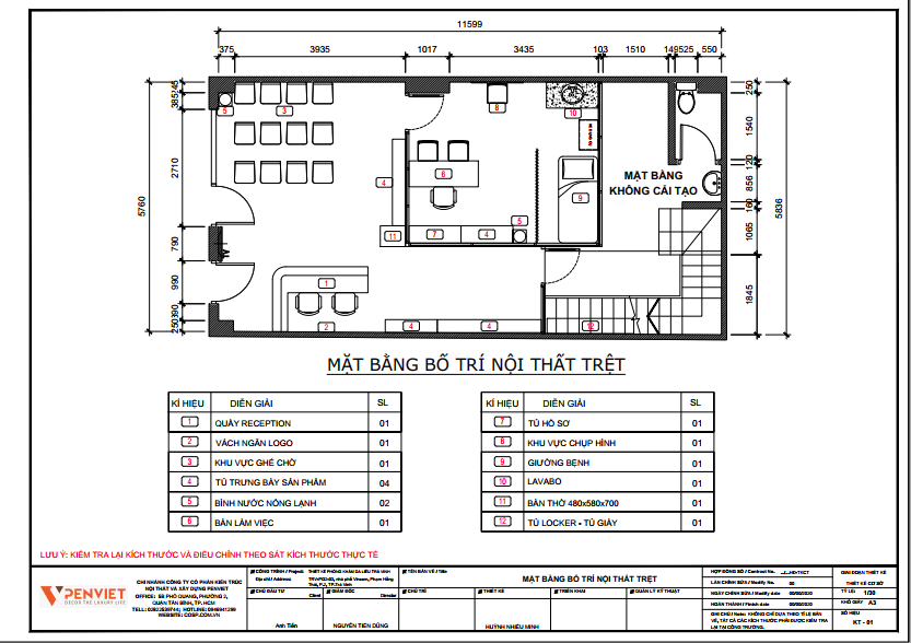 Mặt bằng công năng tầng trệt