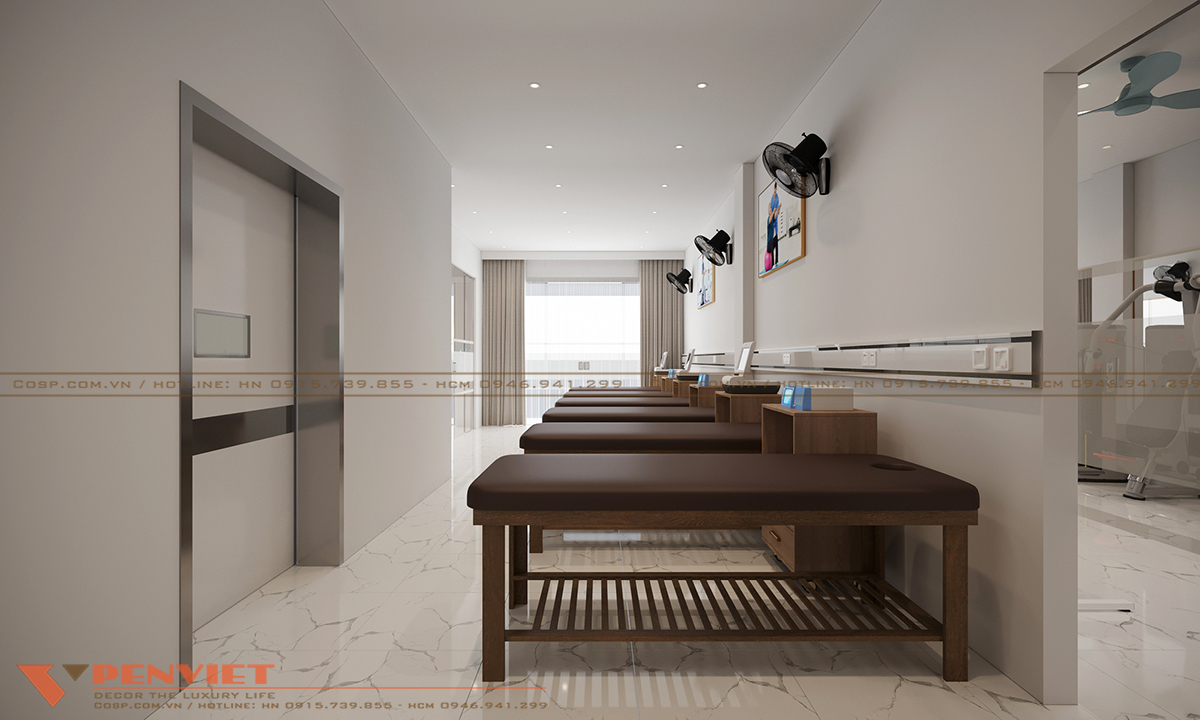 Giường điều trị làm từ gỗ an toàn môi trường