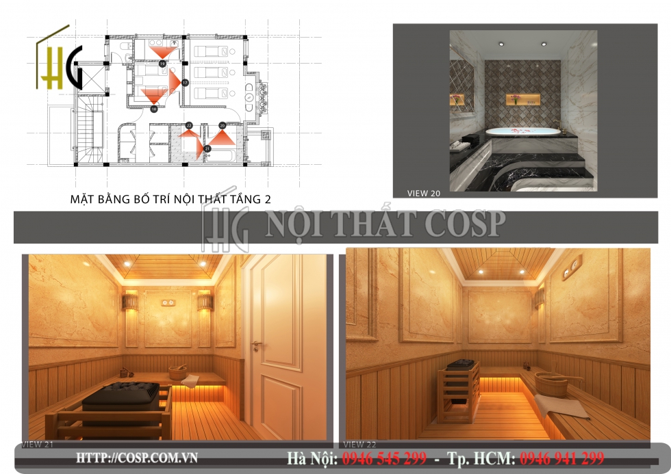 Phòng xông hơi tại spa Mimosa