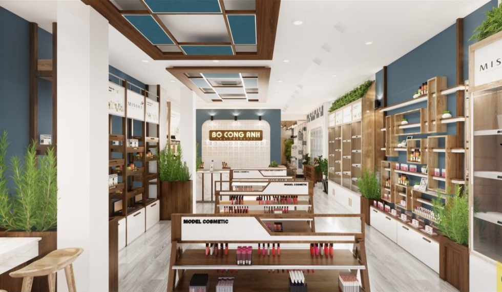 PenViet - Thiết kế nội thất shop mỹ phẩm hiện đại