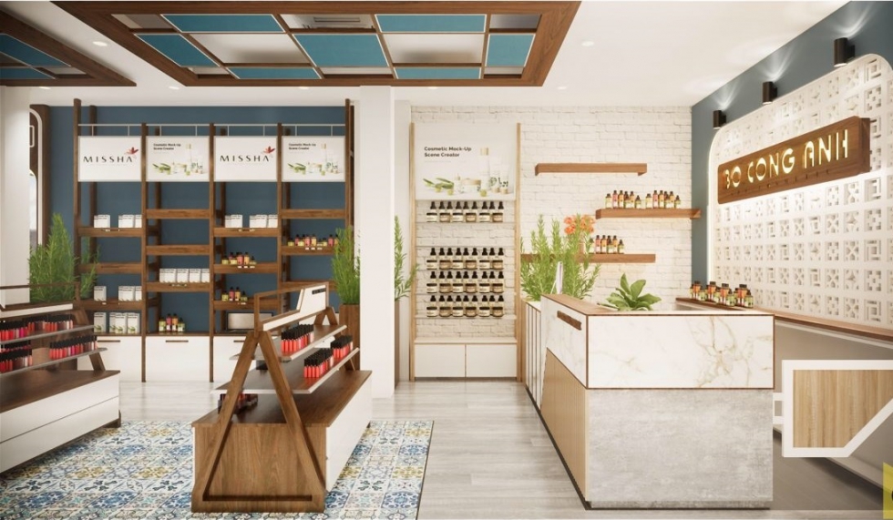 PenViet - Thiết kế nội thất shop mỹ phẩm hiện đại