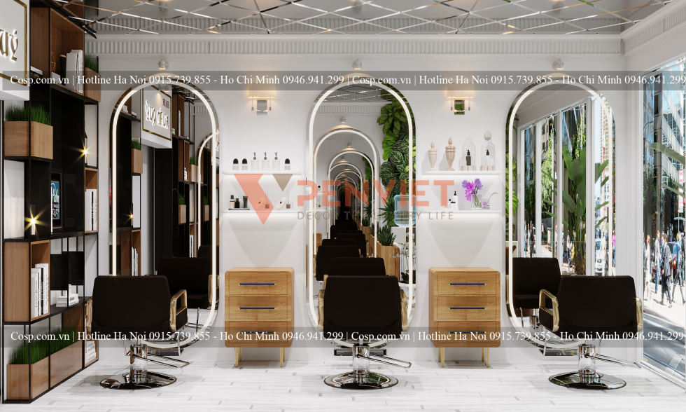 Thiết kế salon tóc Xuân Quý- Bắc Giang