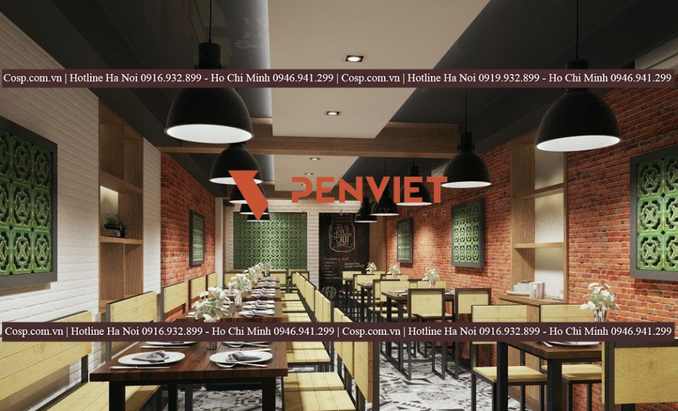 Thiết kế nội thất quán lẩu nướng tại Hà Nội