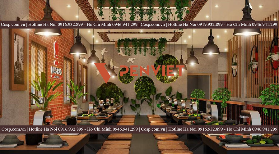 Mẫu thiết kế nhà hàng lẩu nướng tại Thanh Xuân- Hà Nội