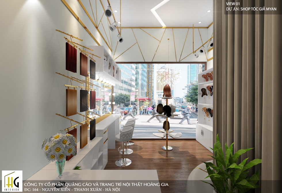 Thiết kế shop tóc giả My An 20m2