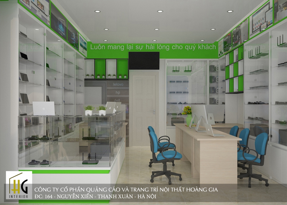 Thiết kế shop điện thoại 20m2 anh Khang