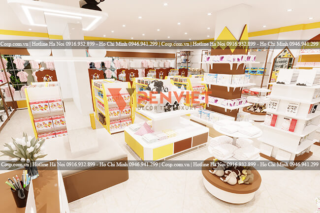 Một trong các mẫu thiết kế shop mẹ và bé nổi bật