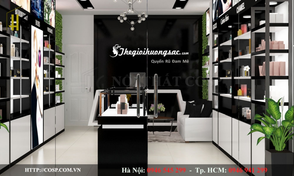 Không gian cửa hàng với phong cách hiện đại, tinh tế