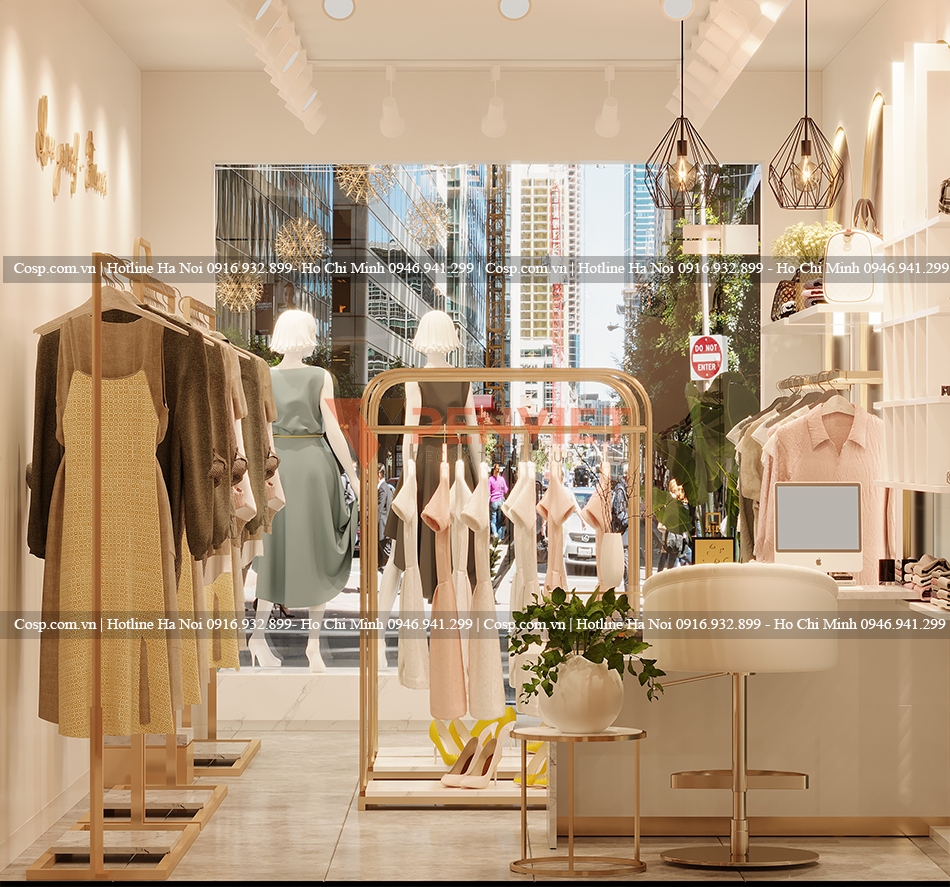 Thiết kế nội thất shop thời trang