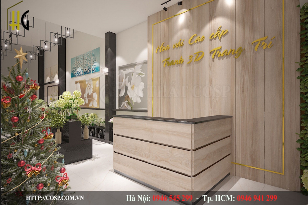 mẫu thiết kế phòng tranh đẹp 1