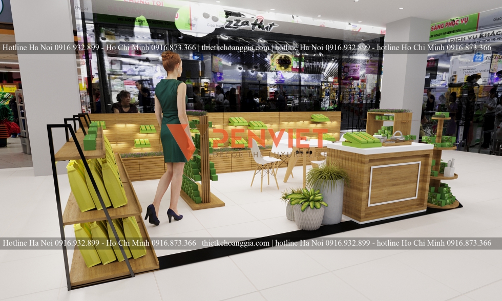 Thiết kế shop trà thảo mộc BigC Lê Trọng Tấn - Anh Hiệp - Hà Nội