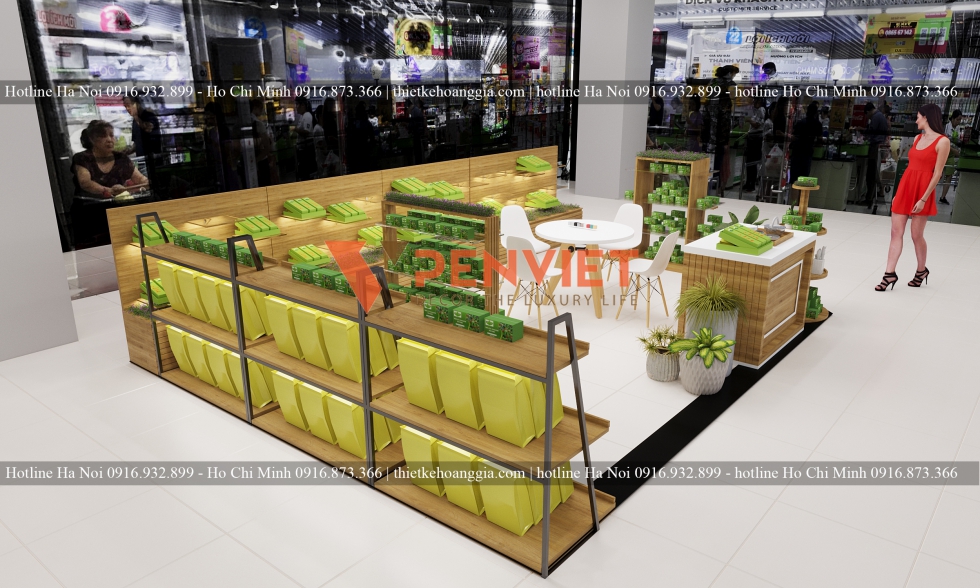 Thiết kế shop trà thảo mộc BigC Lê Trọng Tấn - Anh Hiệp - Hà Nội