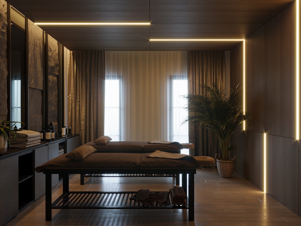 thiết kế trần spa