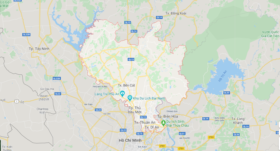 Bản đồ tỉnh Bình Dương