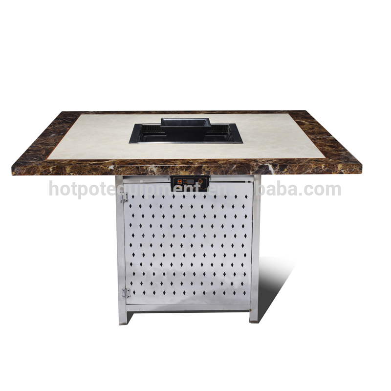 Thiết kế bàn lẩu nướng không hói đẹp