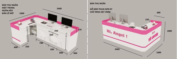 Báo giá khu vực quầy thu ngân