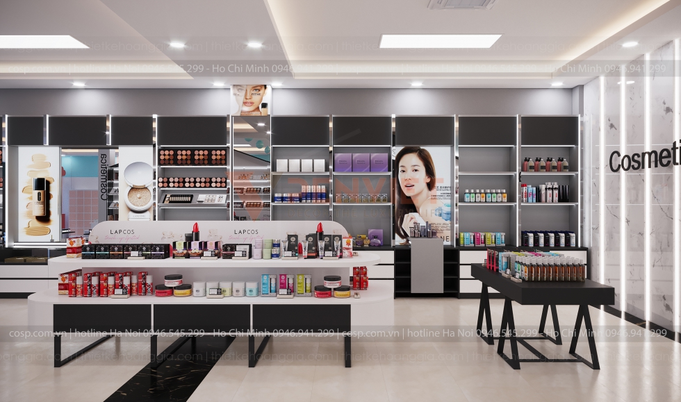 bi quyet trung bay ke trong thiet ke shop my pham 5