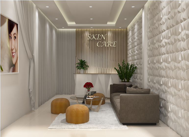 Thiết kế nội thất lễ tân Home Spa