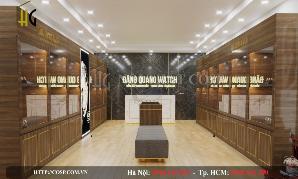 Thiết kế shop đồng hồ đăng Quang Watch- Phố Huế