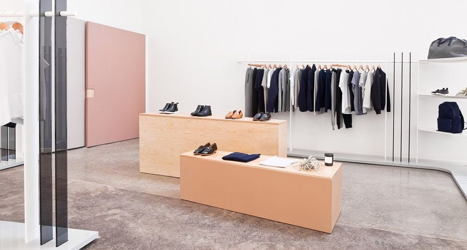 Thiết kế cửa hàng thời trang theo phong cách tối giản