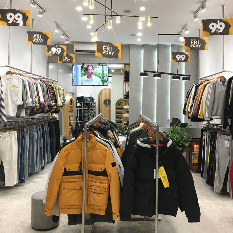 thiết kế shop thời trang nam Độc Menswear