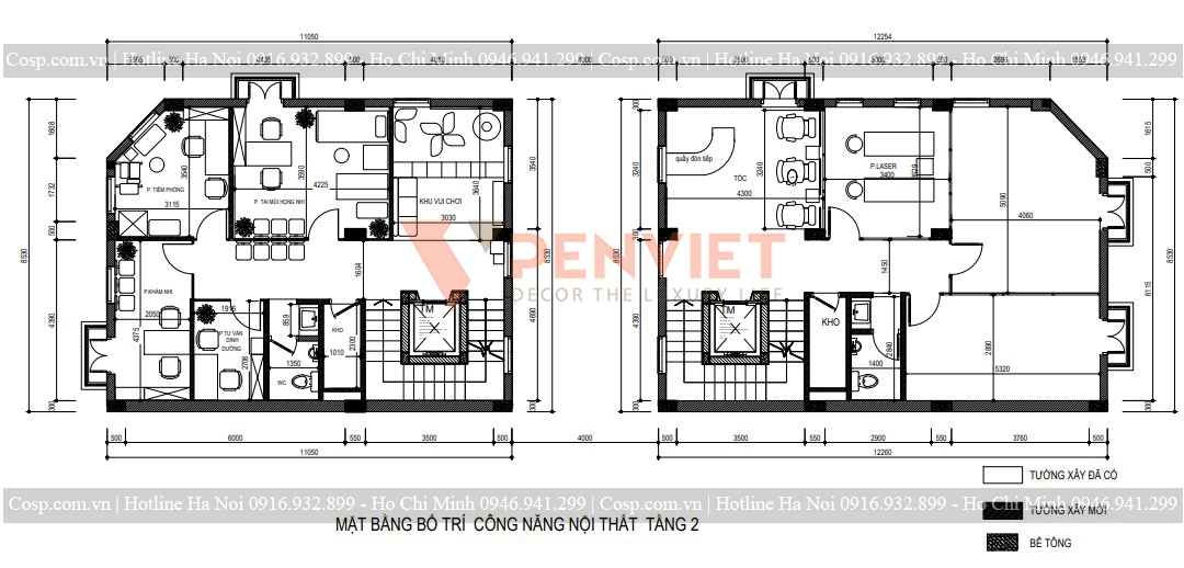 Bản vẽ 2D Tầng 2