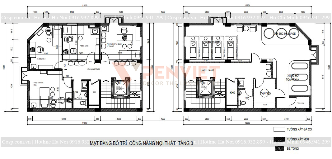 Bản vẽ thiết kế 2D tầng 3