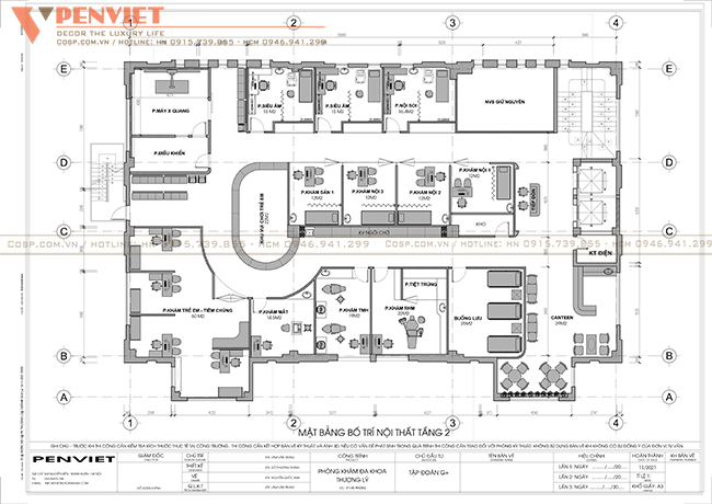 Mặt bằng tầng 2 được bố trí khoa học