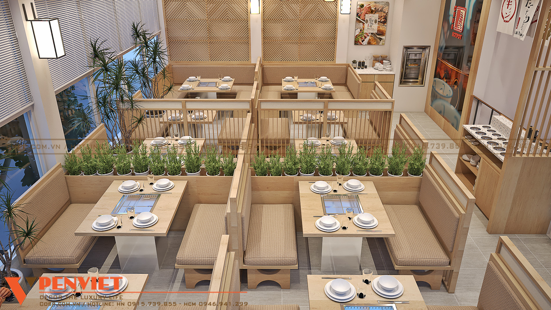 Không gian quán tại tầng 2