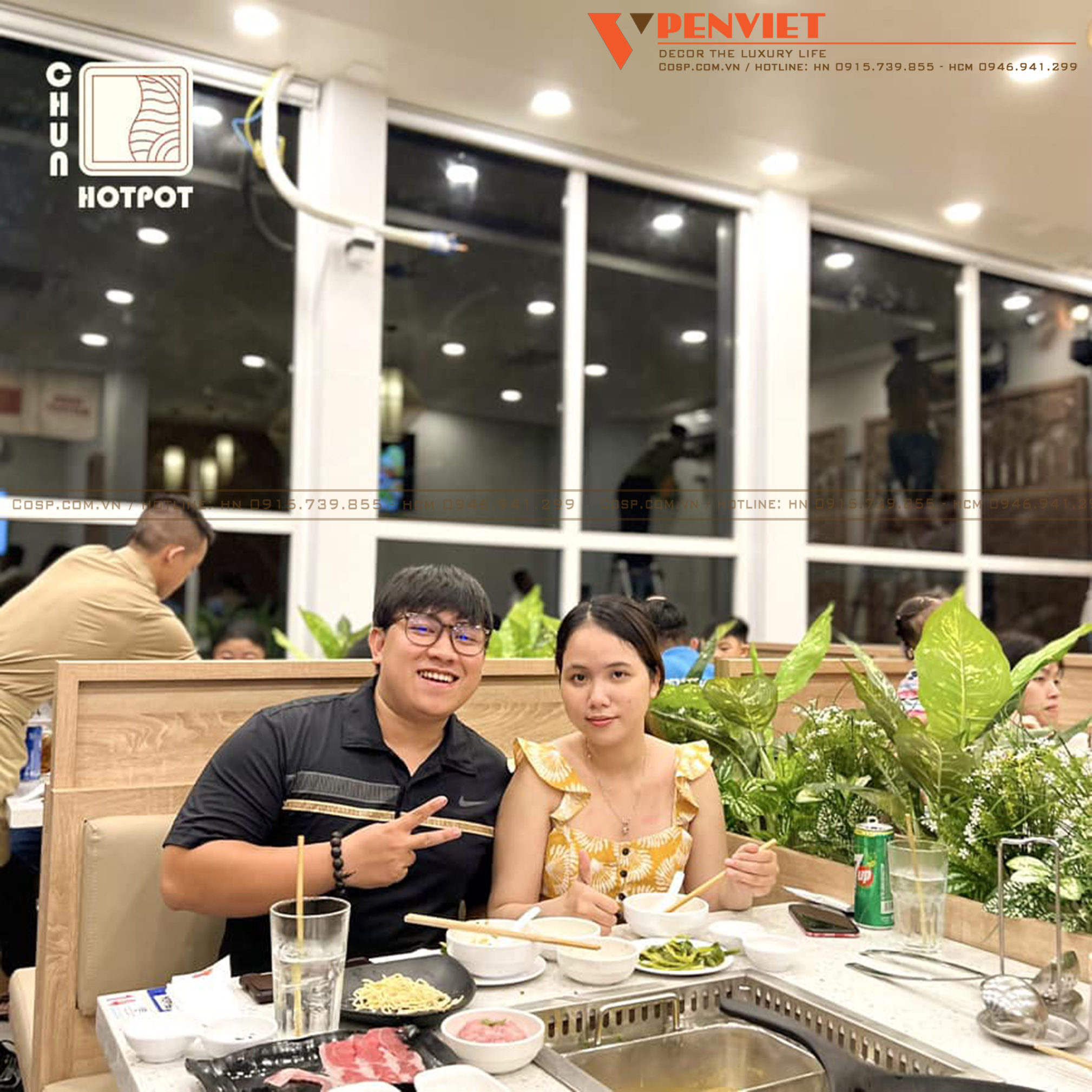 Quán lẩu sau khi hoàn thiện