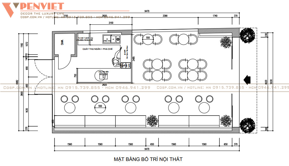 Bố trí mặt bằng khắc phục hạn chế hóp hậu