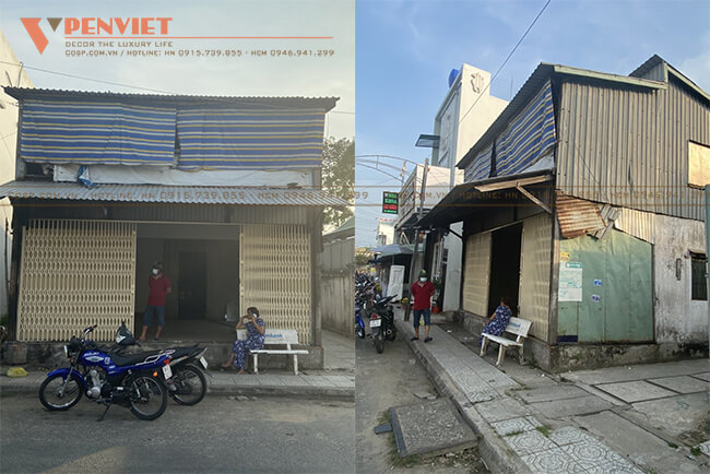 Hình ảnh lụp xụp của cửa hàng