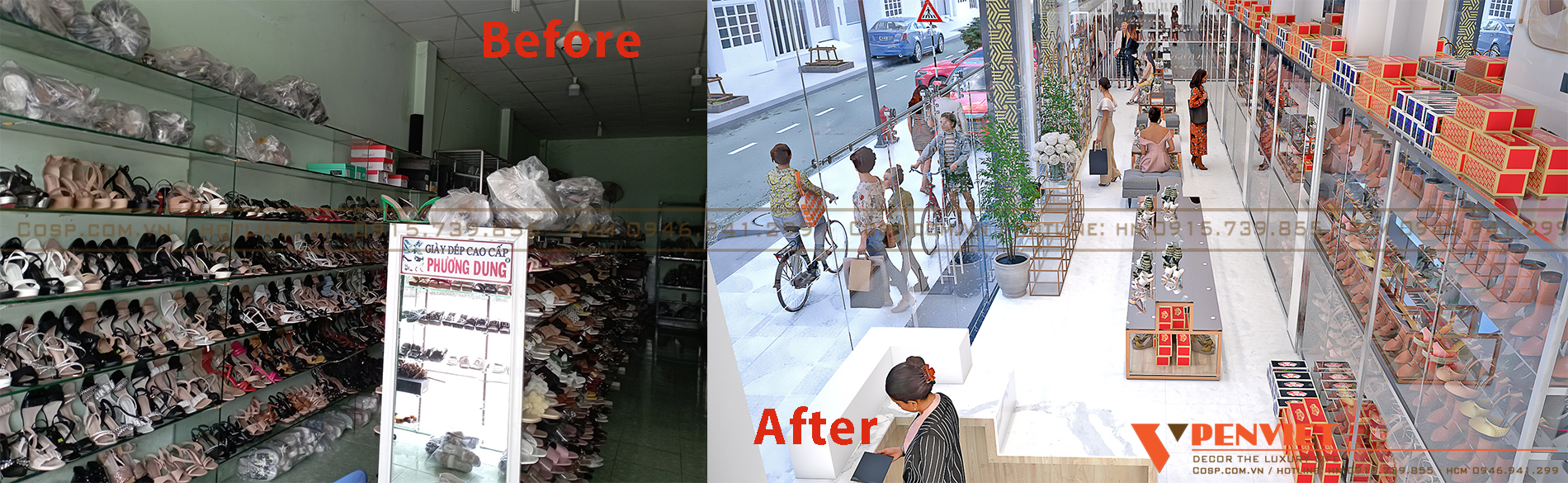 Sự lột xác ấn tượng của shop giày dép Phương Dung