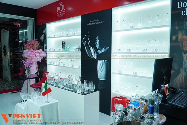 Hình ảnh hoàn thiện showroom pha lê La casa RCR