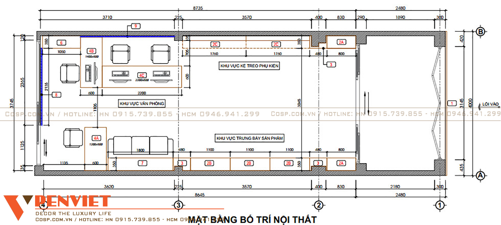 Nội thất được tư vấn bố trí một cách khoa học
