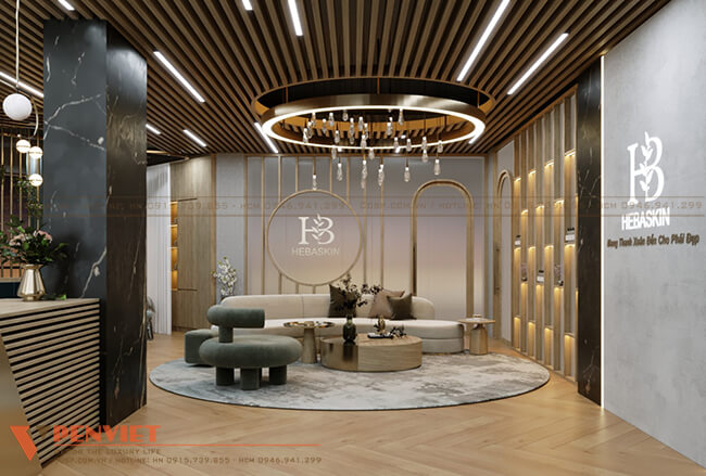 Phong cách hiện đại với những đường nét phóng khoáng toát lên tinh thần của thiết kế spa