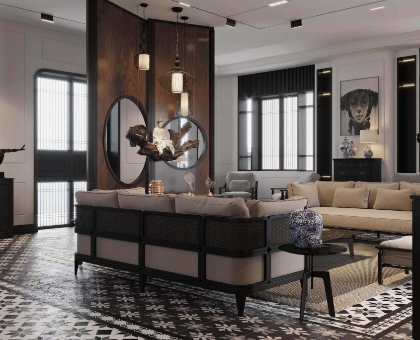 Nội thất spa đẹp phong cách Indochine