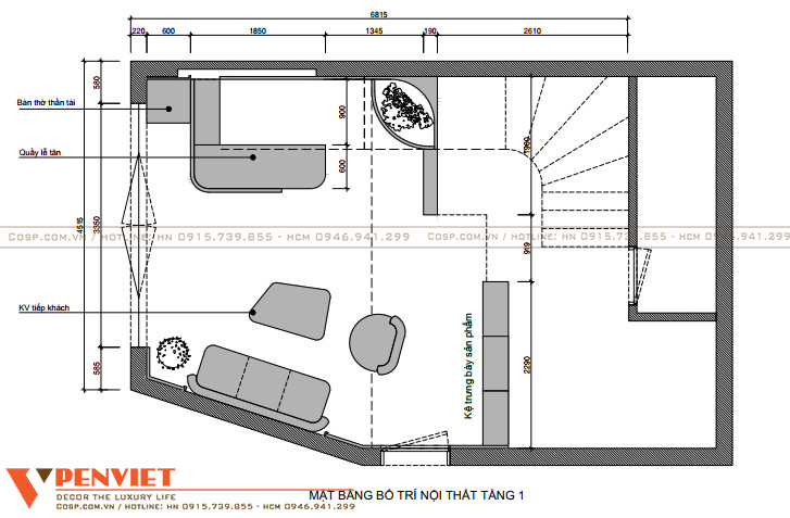 Tối ưu không gian nhờ việc bố trí mặt bằng nội thất khoa học