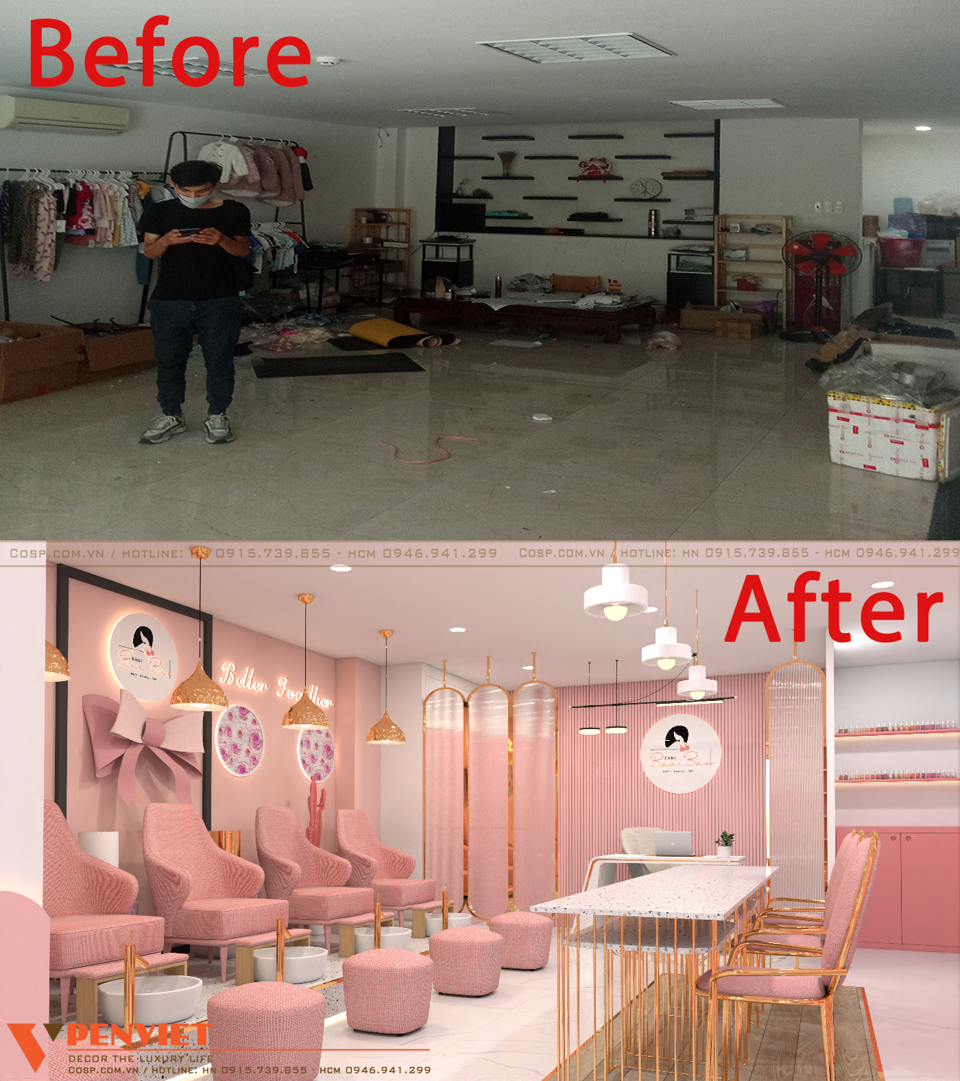 Spa được setup lấy ý tưởng từ thành phố kẹo bông